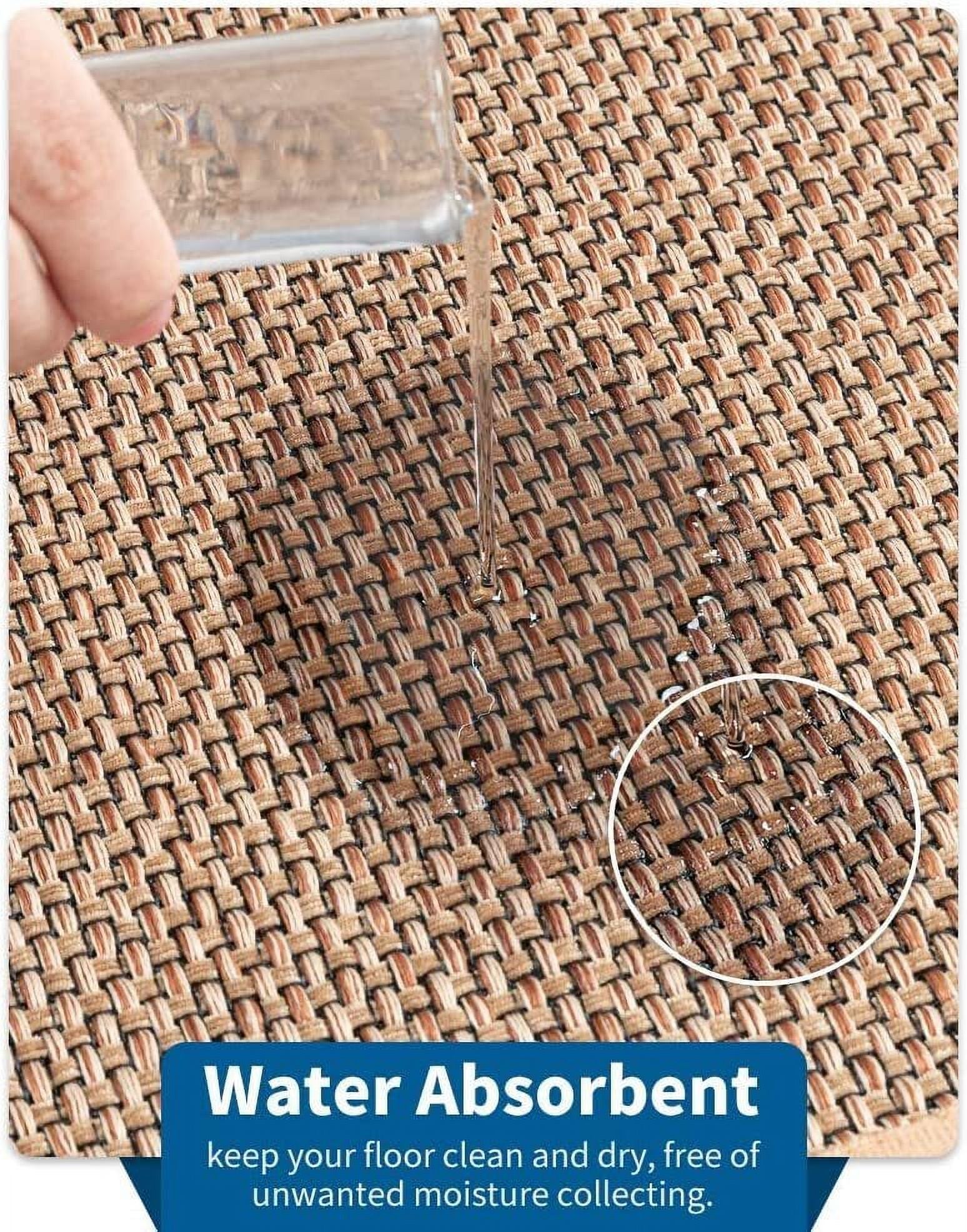 Kitchen Mat Set Non Slip Kitchen Rugs and Mats 2PCS Rubber Kitchen Floor Runner Rug 17"X30"+17"X47" Washable Kitchen Rugs Set Front of Sink Hallway Laundry Room Oats Beige