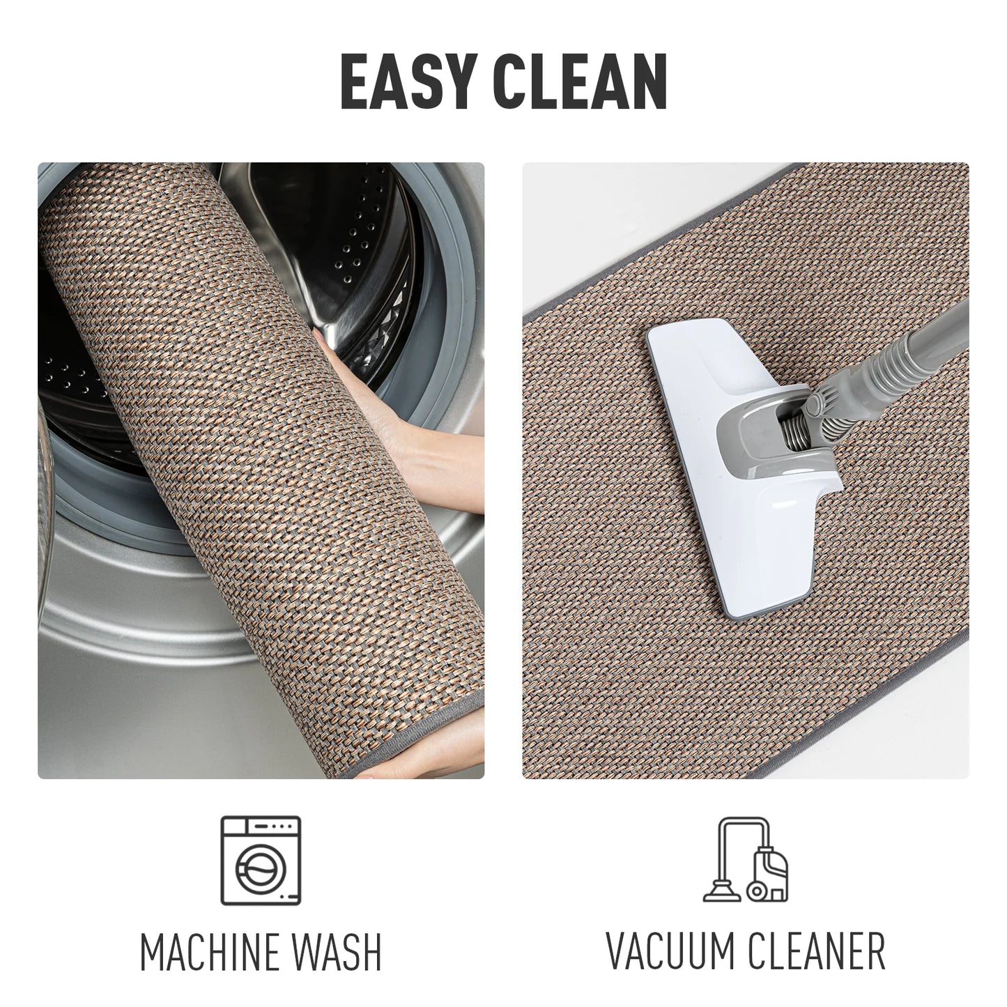 Kitchen Mat Washable Kitchen Rugs and Mats Non Skid Absorbent Runner Rugs for Kitchen Front of Sink Kitchen Floor Mats 20"X70" Grey Kitchen Mats or Rugs