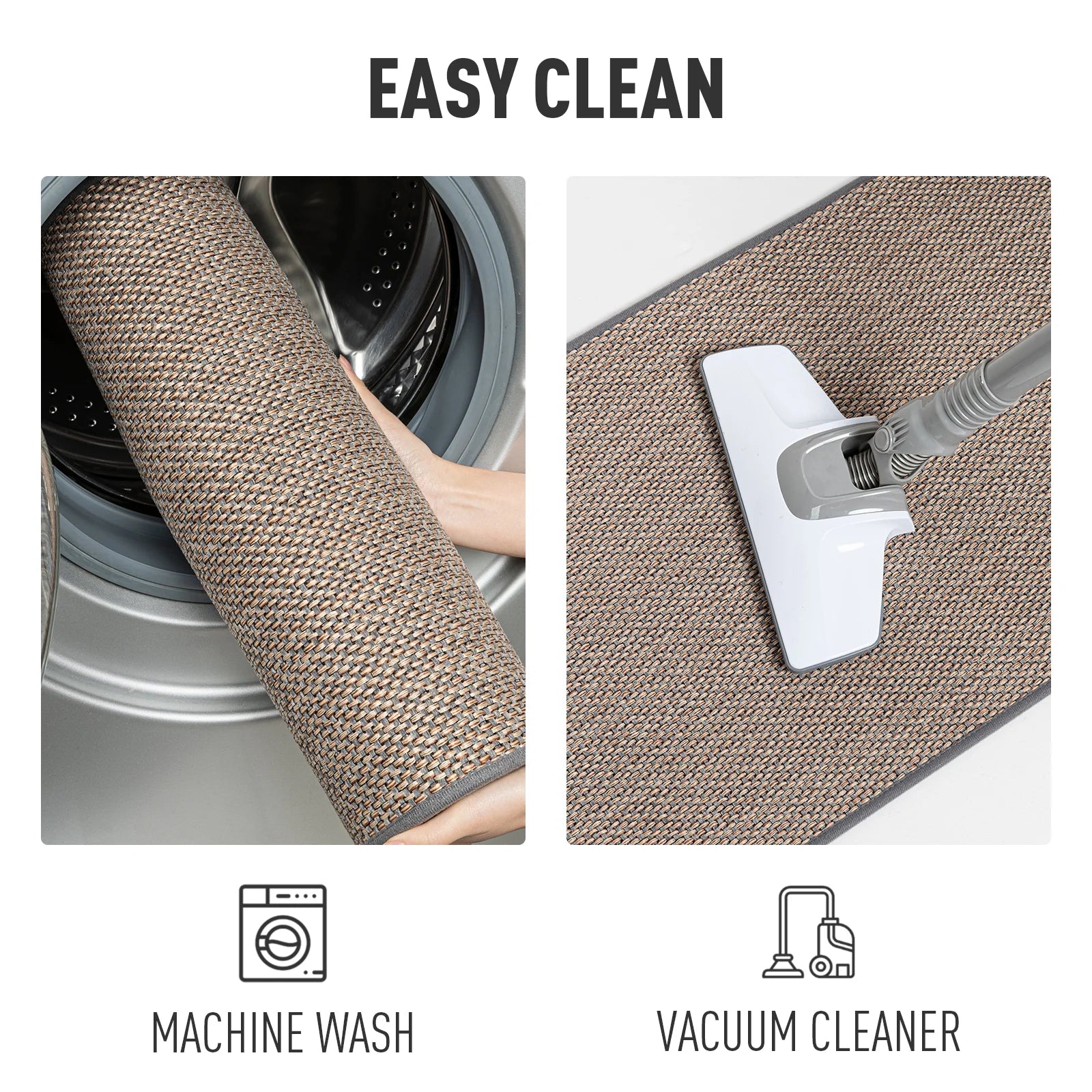 Kitchen Mat Washable Kitchen Rugs and Mats Non Skid Absorbent Runner Rugs for Kitchen Front of Sink Kitchen Floor Mats 20"X70" Grey Kitchen Mats or Rugs