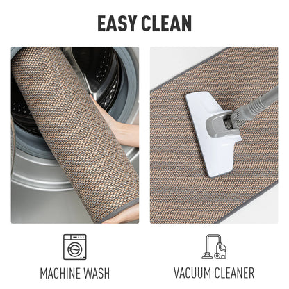 Kitchen Mat Washable Kitchen Rugs and Mats Non Skid Absorbent Runner Rugs for Kitchen Front of Sink Kitchen Floor Mats 20"X70" Grey Kitchen Mats or Rugs