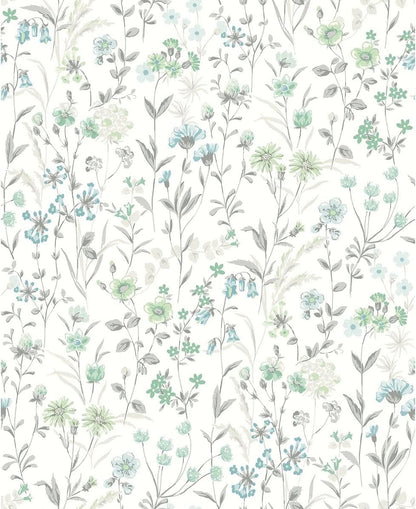 Wildflowers Peel and Stick Wallpaper (Multicolored)