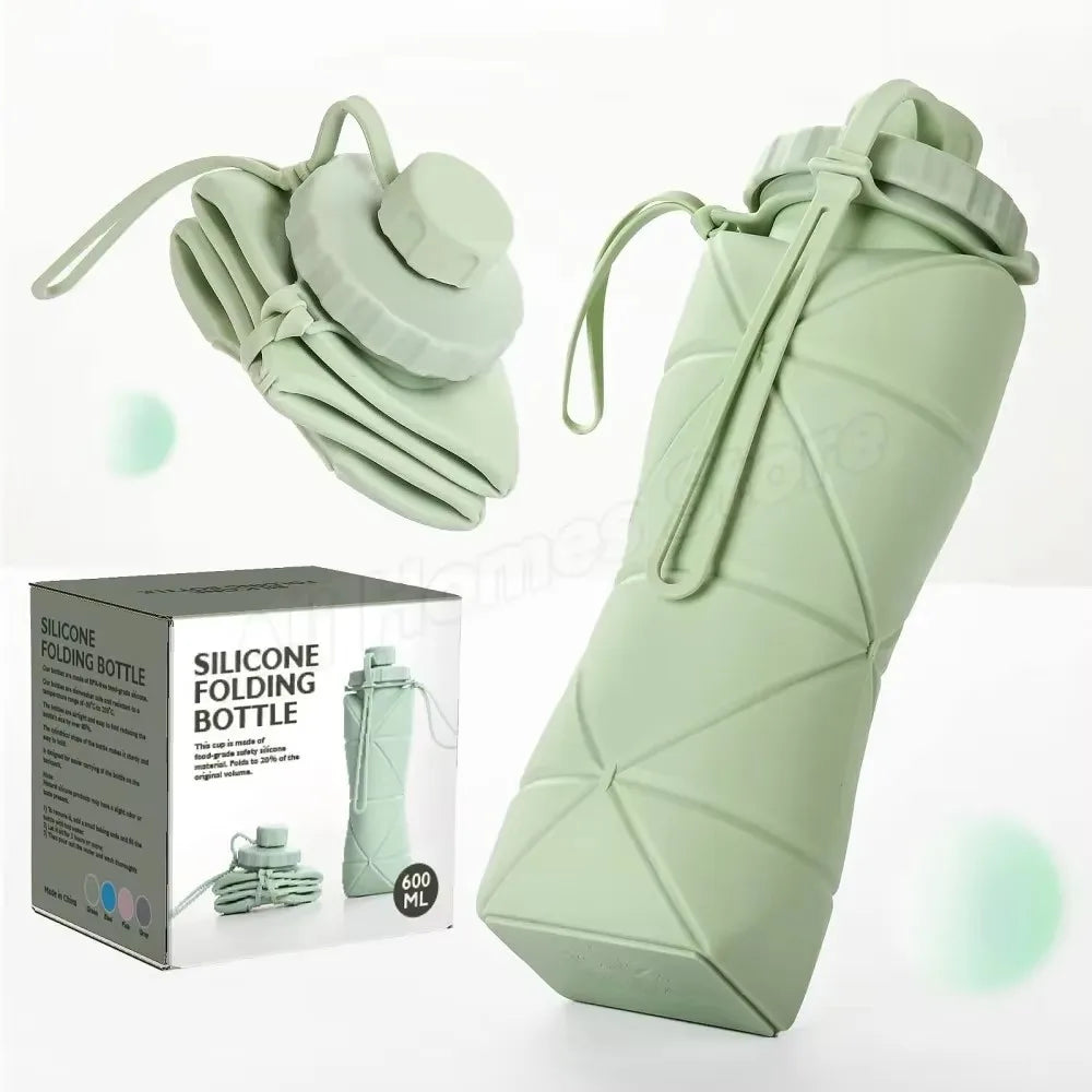 Silicone Folding Water Cup Outdoor Portable and Scalable Sports Collapsible Water Bottle Travel Camping Cup 2025 Handy Cup