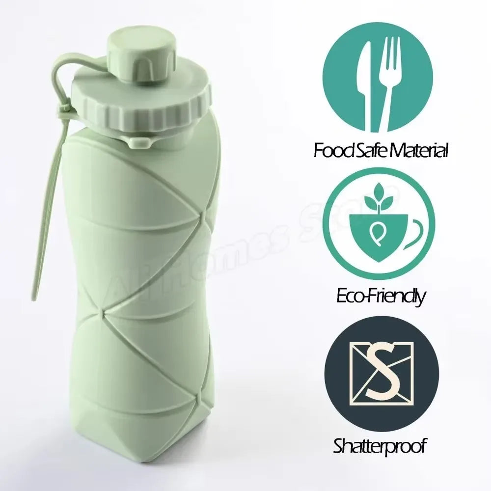 Silicone Folding Water Cup Outdoor Portable and Scalable Sports Collapsible Water Bottle Travel Camping Cup 2025 Handy Cup
