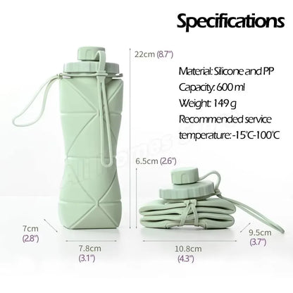 Silicone Folding Water Cup Outdoor Portable and Scalable Sports Collapsible Water Bottle Travel Camping Cup 2025 Handy Cup