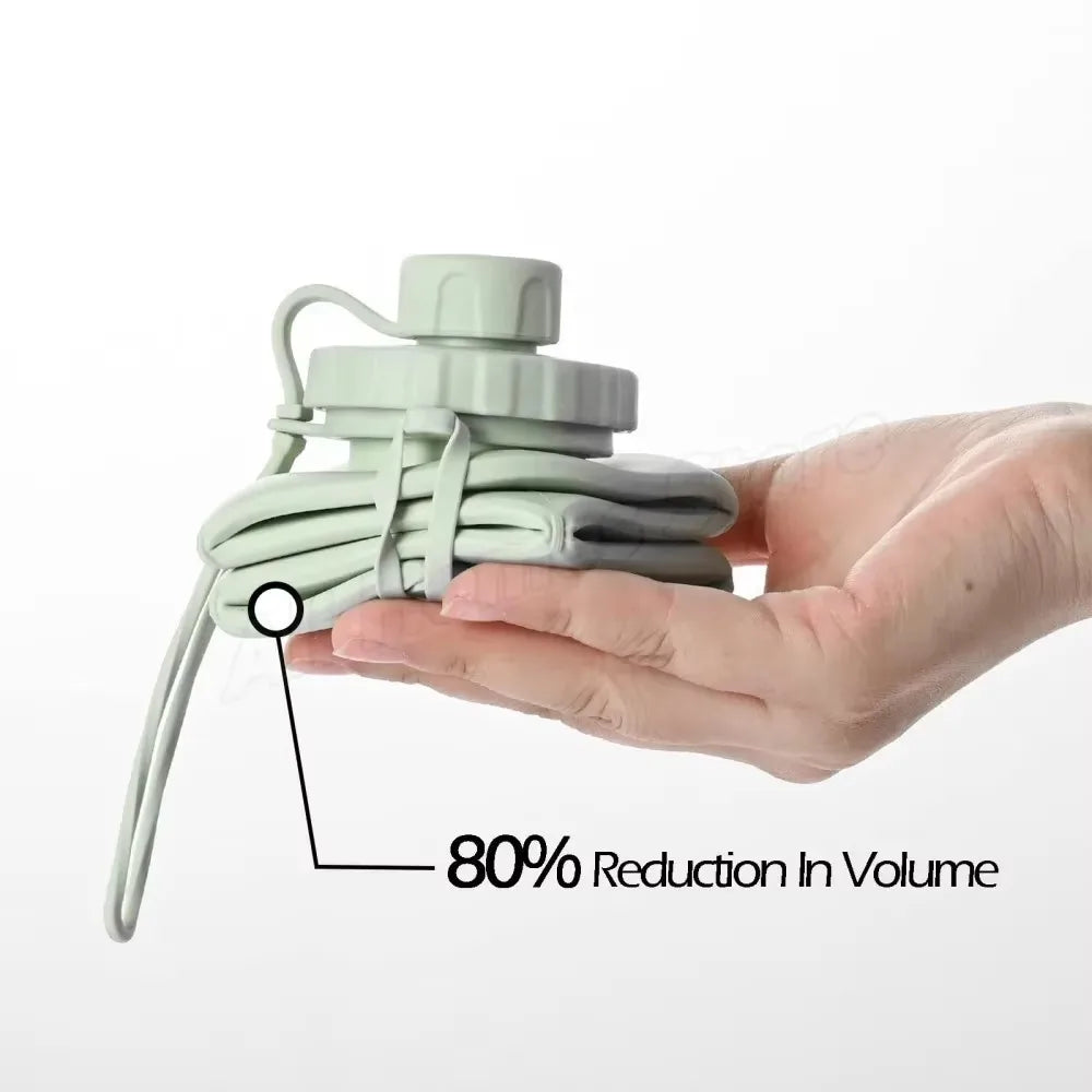 Silicone Folding Water Cup Outdoor Portable and Scalable Sports Collapsible Water Bottle Travel Camping Cup 2025 Handy Cup