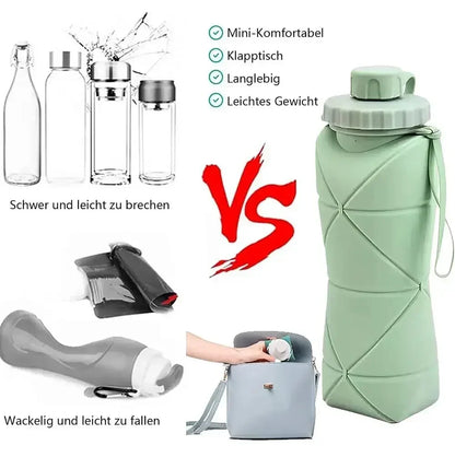 Silicone Folding Water Cup Outdoor Portable and Scalable Sports Collapsible Water Bottle Travel Camping Cup 2025 Handy Cup