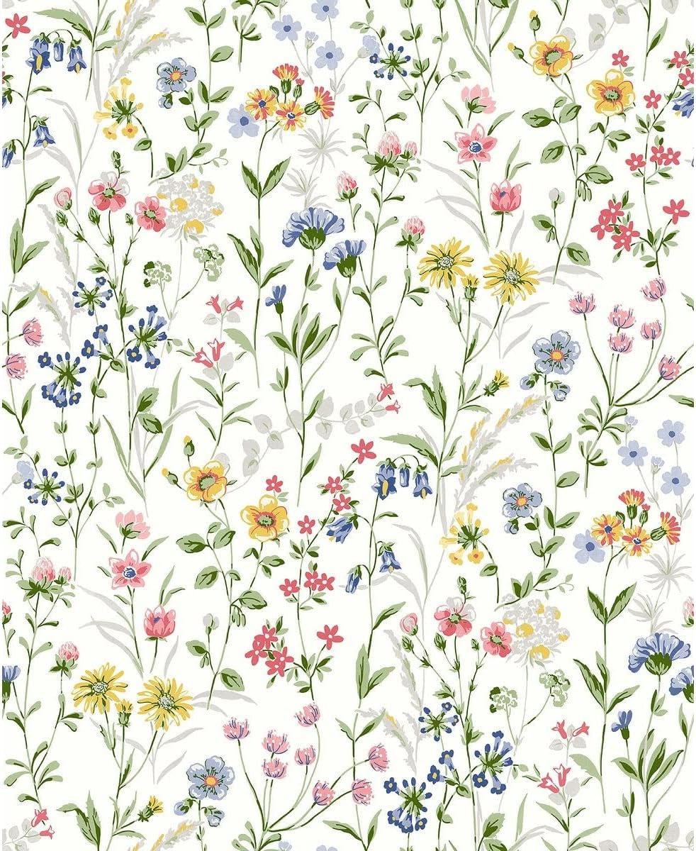 Wildflowers Peel and Stick Wallpaper (Multicolored)