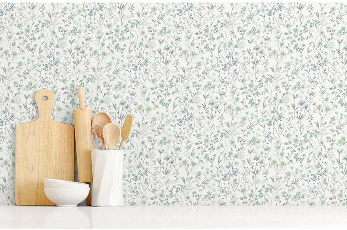 Wildflowers Peel and Stick Wallpaper (Multicolored)